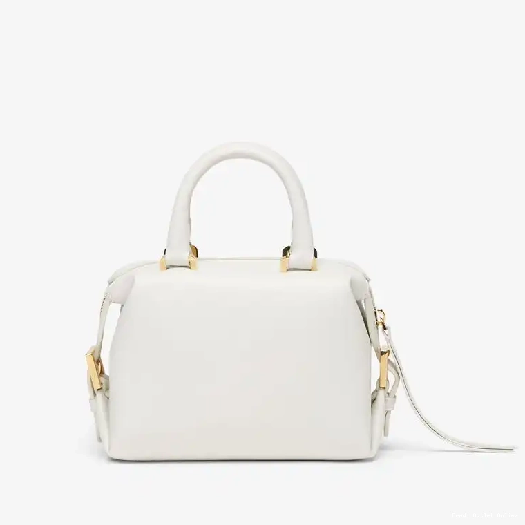 Affordable Nappa FF White Fendi Bag Leather Mini In Cube 0618